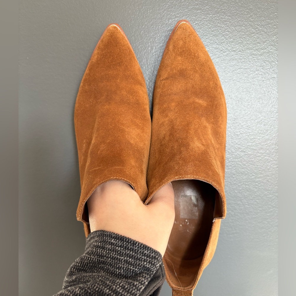 Marc Fisher- Tan Suede Ankle Booties - Picture 3 of 11